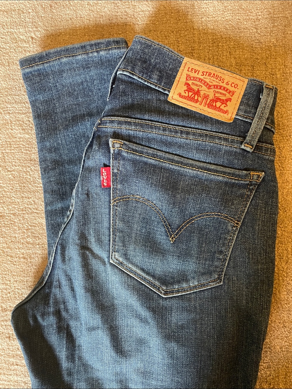 Classic Slim Fit Dark Blue Skinny Jeans for Women